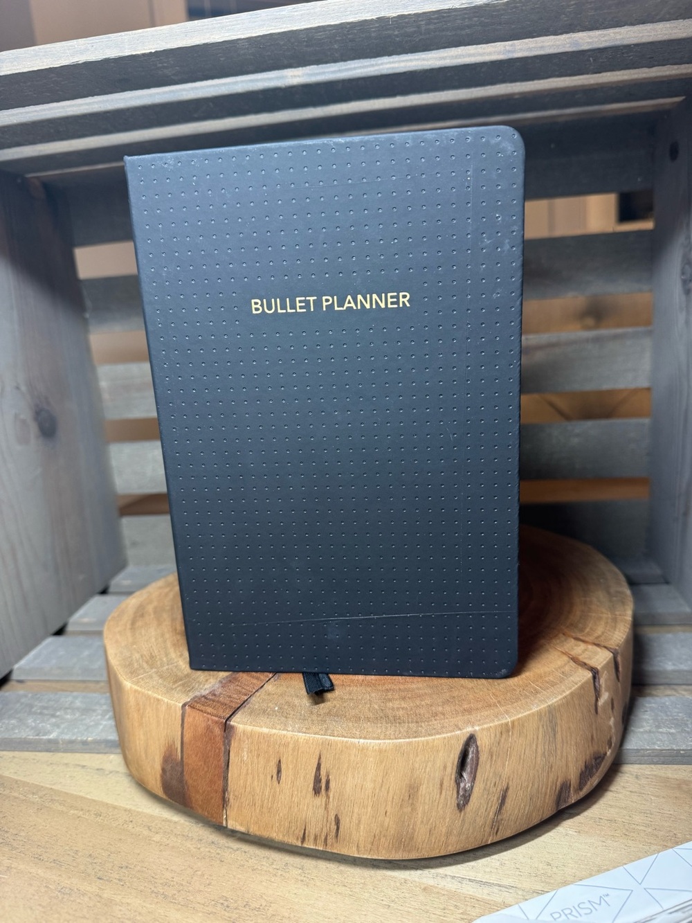Dot Grid Bullet Planner Notebook - Black with Gold Foil Lettering